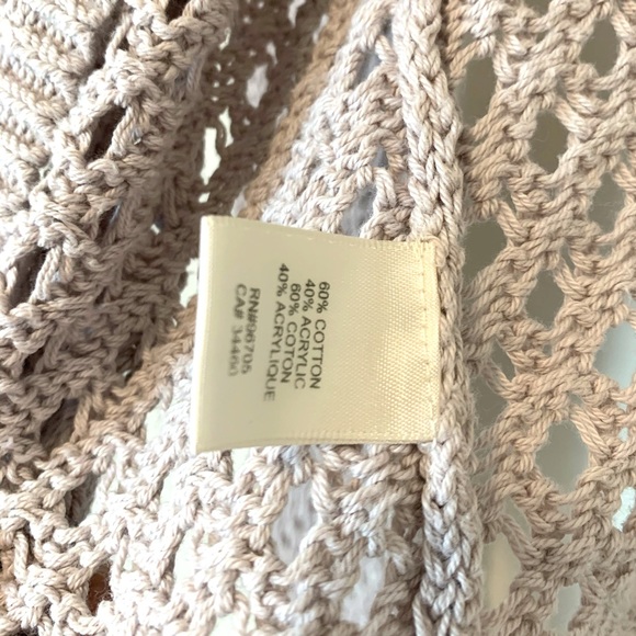 Rebecca Taylor Taupe Open Back Crochet Sweater - Picture 10 of 10